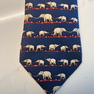 Vintage Hermes Elephant Tie